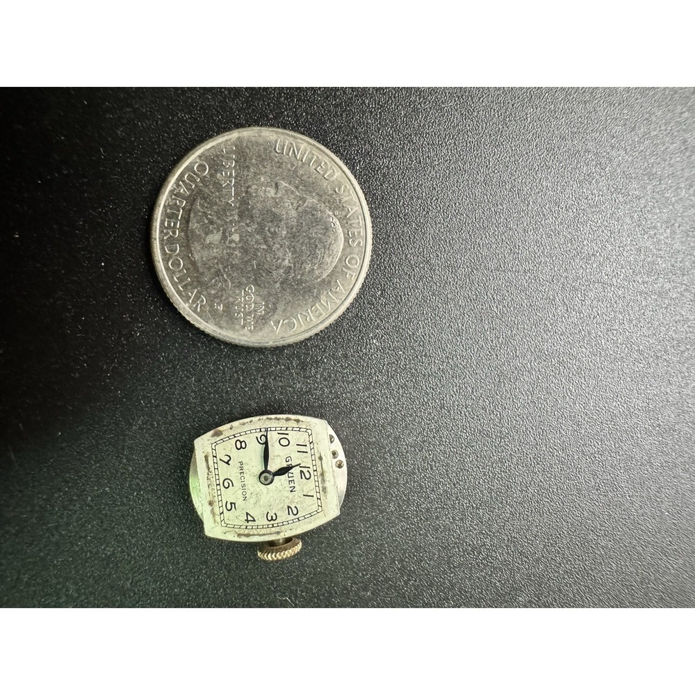 Vintage Gruen Precision‎ 17 jewel ladies wrist watch movement w/ dial & hands - Picture 4 of 4